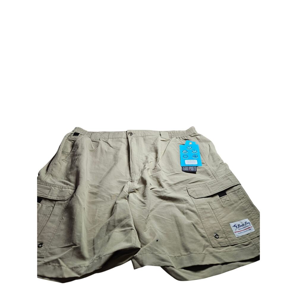 Bimini Bay Outfitters Mens Performance Fishing Shorts Khaki Size 44